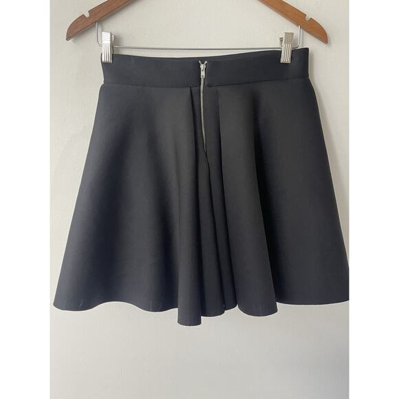 Windsor Womens Skater Mini Skirt Black Scuba Knit Ballet Core Cocktail Flirty - Picture 4 of 9